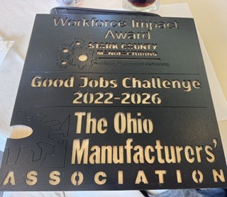 SCMWDP accepts the Workforce Impact Award at the Good Jobs Challenge Celebration Event